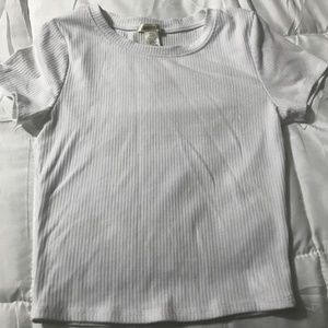 Small White Ribbed top